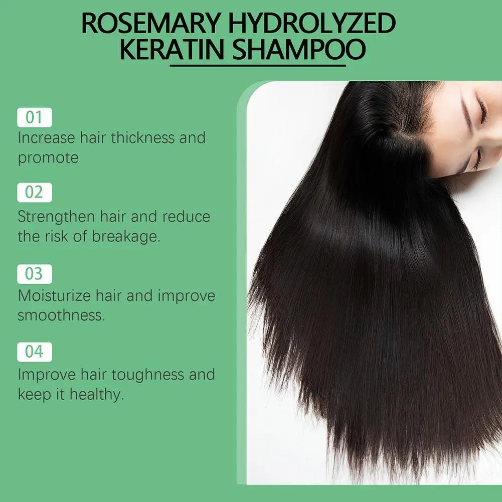 100ML Natural Rosemary Hair Shampoo for Men & Women - Dandruff Reduction Hair Loss Prevention Scalp Nourishment & Moisturization