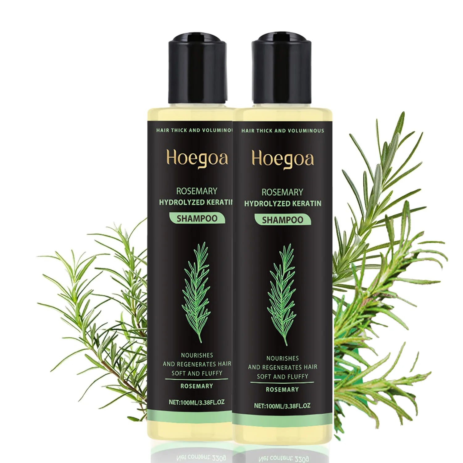 100ML Natural Rosemary Hair Shampoo for Men & Women - Dandruff Reduction Hair Loss Prevention Scalp Nourishment & Moisturization