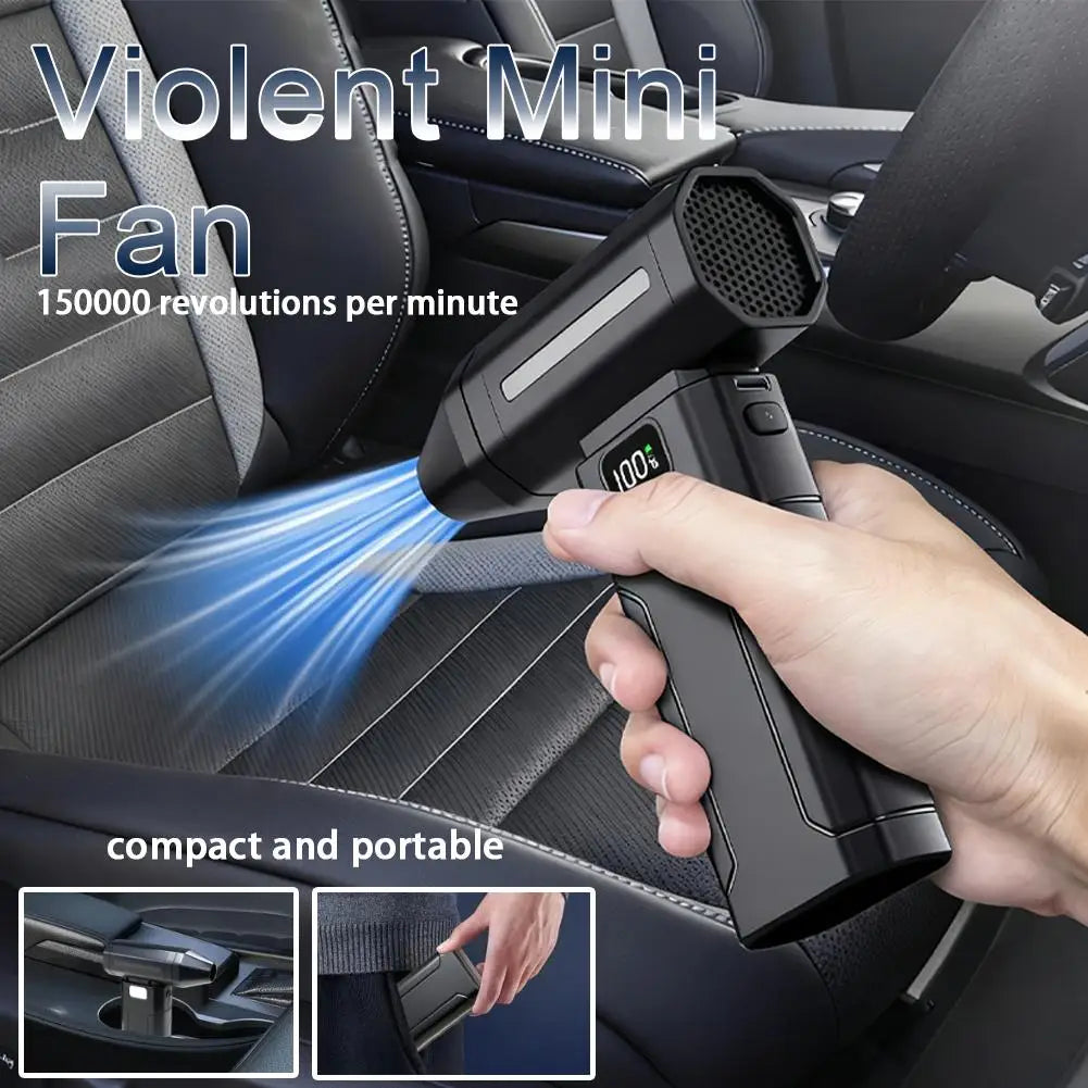 X8 Brushless Turbo Portable Jet Fan Blower 150000RPM, Electric Air Blower, Vacuum Dust Cleaner
