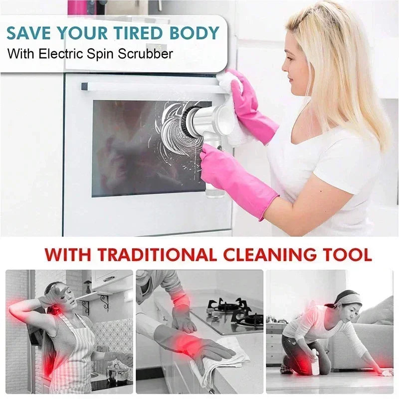 Electric Cordless Spin Scrubber