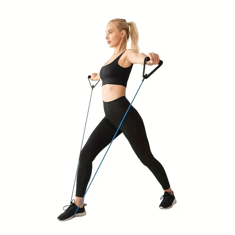 4-Level Resistance Bands with Handles for Home Workouts & Strength Training